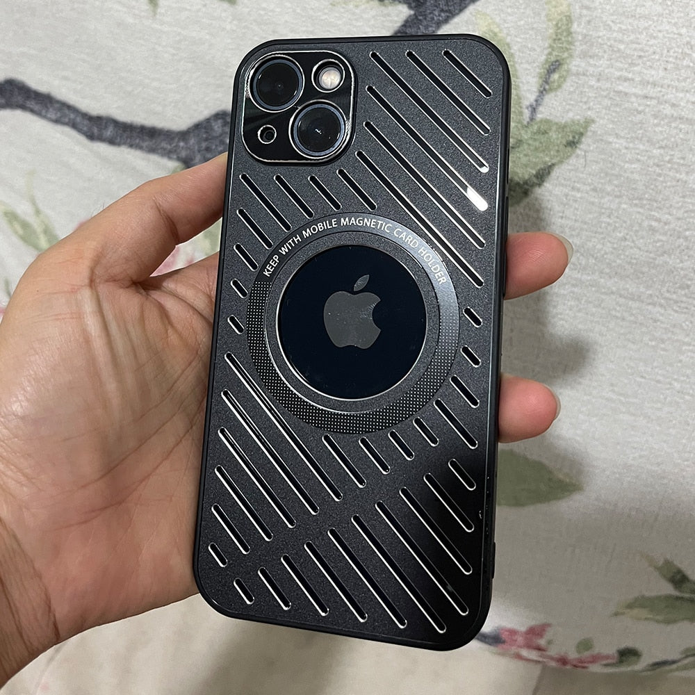 R-Just Slim Metal Case Compatible with Magnetic Wireless Charging for iPhone - Premium Mobile Phone Cases from R-Just - Just $22.00! Shop now at Dressmycell.com R-Just Slim Metal Case Compatible with Magnetic Wireless Charging for iPhone - Premium Mobile Phone Cases from R-Just - Just $22.00! Shop now at Dressmycell.com